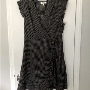 Casual dress black and white polka dot